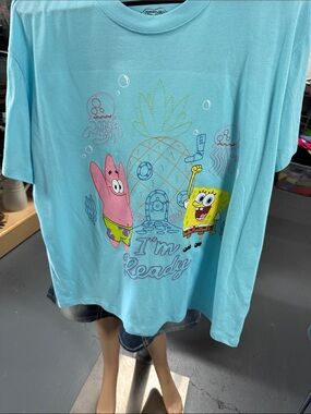 SpongeBob SquarePants Aqua Kids "I'm Ready" Graphic Tee with Patrick